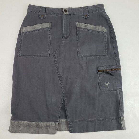Columbia Crooked River Skirt Womens 8 Gray Knee Length Stretch Outdoor Pockets - Picture 1 of 9